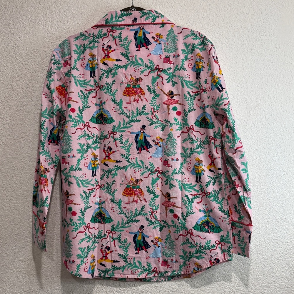 NWT Printfresh Women's Nutcracker Dreams 100% Organic Cotton Pajama Top Sz S - Picture 4 of 8